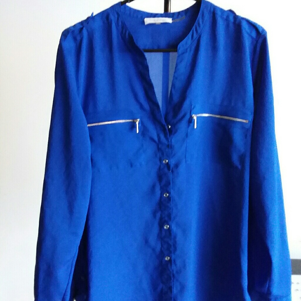 Calvin Klein blue blouse